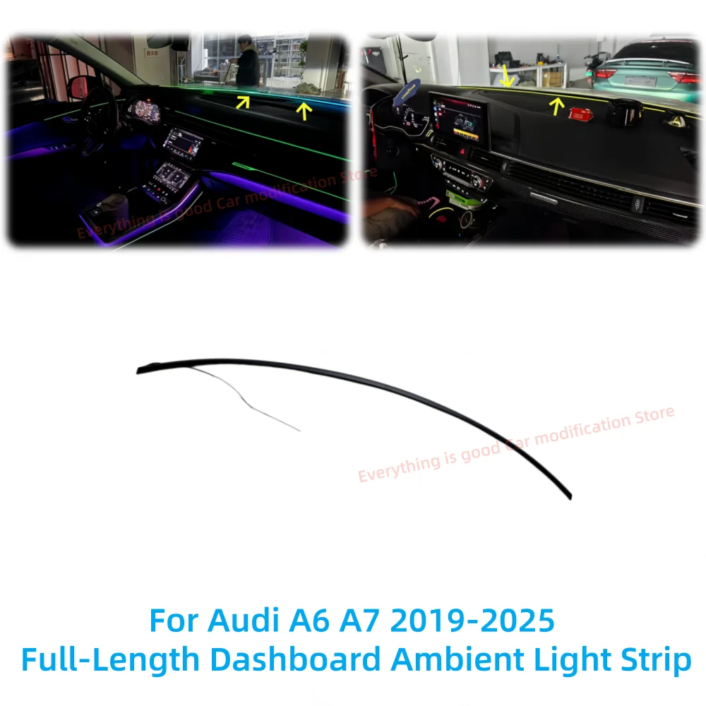 Durchgehender Armaturenbrett-Ambientelichtstreifen, LED-Innenraumbeleuchtung für Audi A6 A7 C8