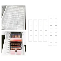 6pcs Acrylic Drawer Dividers Organizer Clear Plastic Drawer Partition Plexiglass Socks Kitchen Utensils Drawer Storage