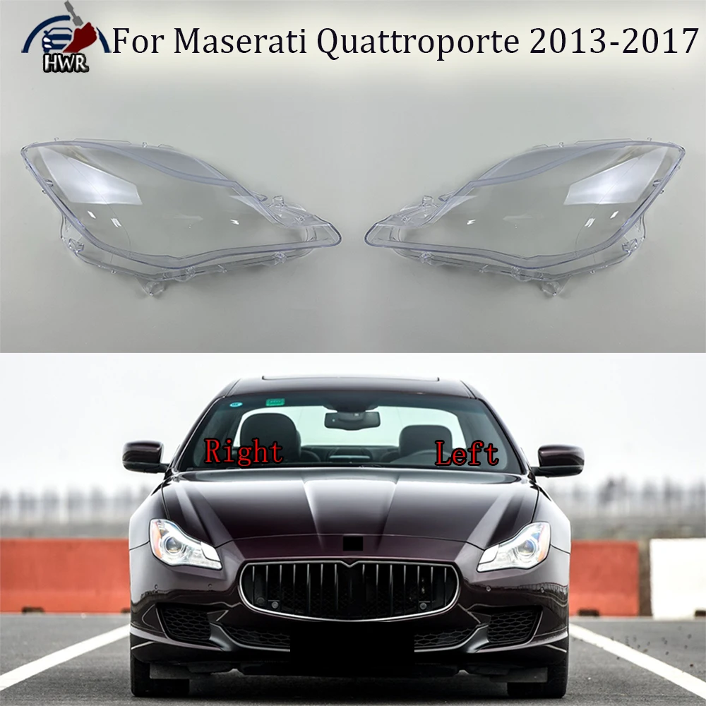 Front Lampshade Lamp Shell Headlamp Cover Headlight Shade Lens Plexiglass For Maserati Quattroporte 2013 2014 2015 2016 2017