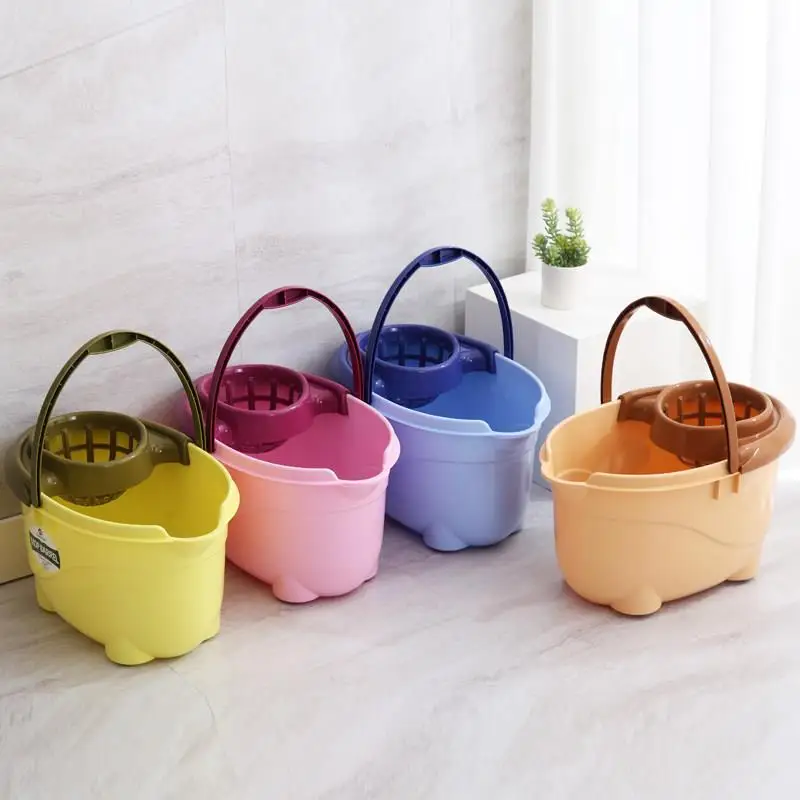 

Ведро для отжима воды с ручным прессом, пластиковое, старого образца, для мытья полов, для домашнего использования, бытовой инструмент для уборки Dabiyin 7001