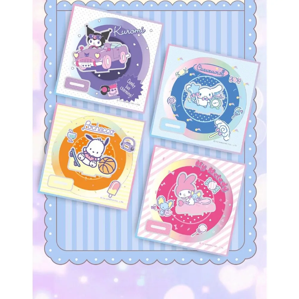 Genuine KABAO Sanrio Family Collection Color Paper Card Christmas Family Party Children's Gifts Popular Cartoon Image Rare Cards