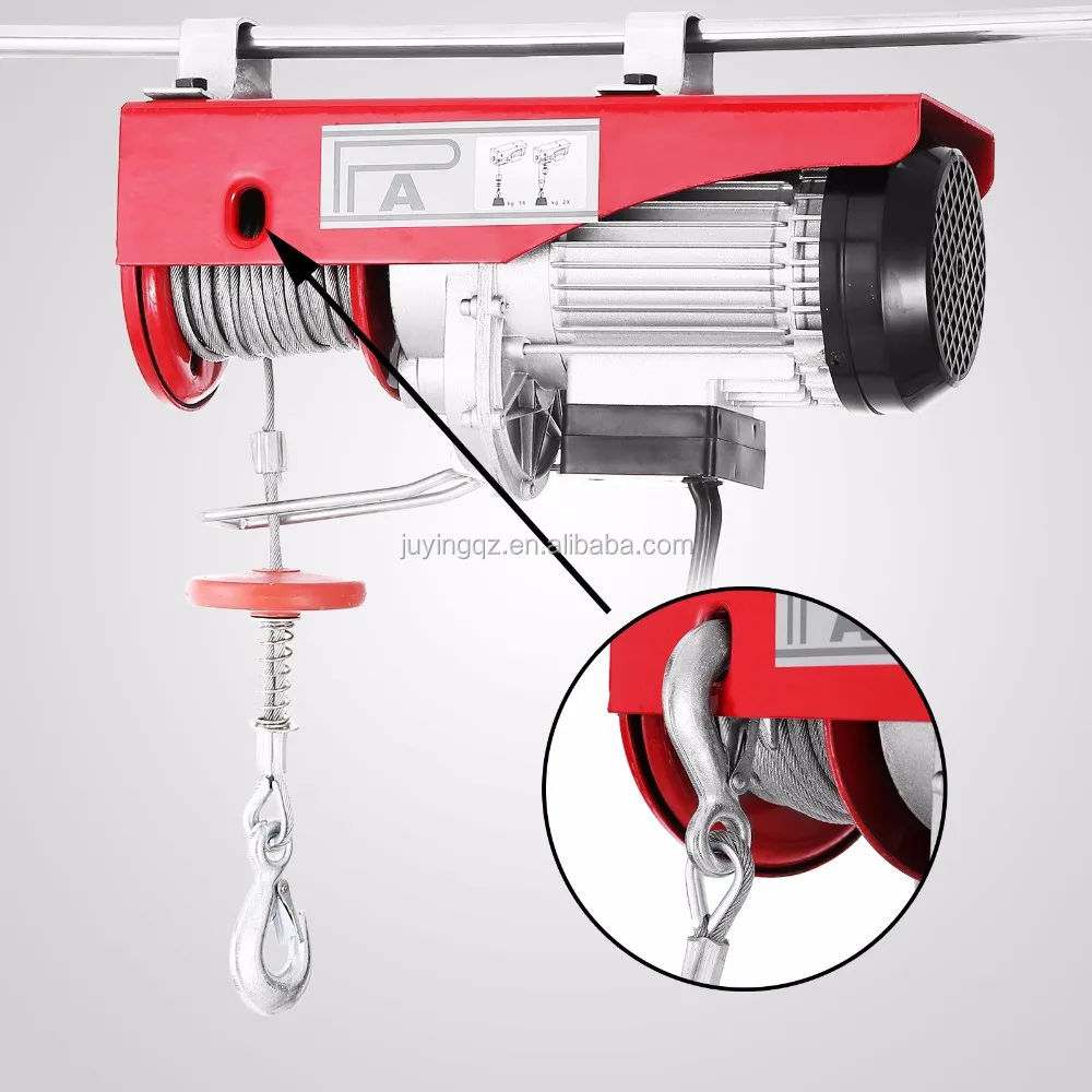 300kg Quiet Portable Mini Electric Hoist Remote Control 220V Wire Rope Sling for Lifting - view 4