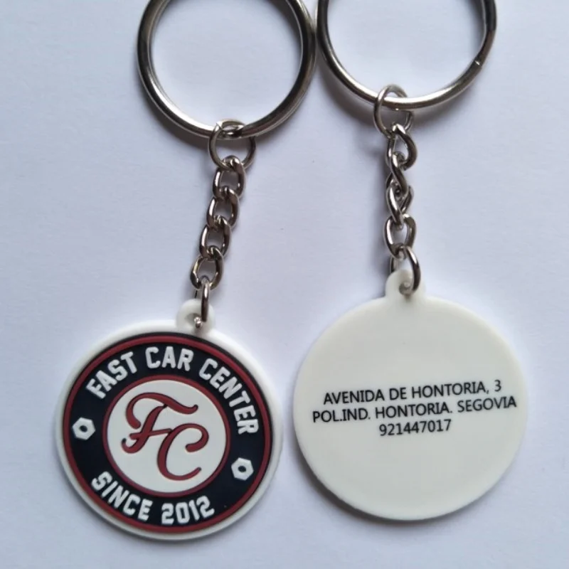 Custom PVC 2D key chain holder design logo