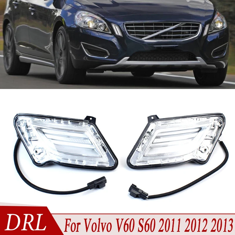 

Daytime Running Light Front Bumper DRL Turn Signal Indicator Light Lamp For Volvo V60 S60 2011 2012 2013 31278558 31278557