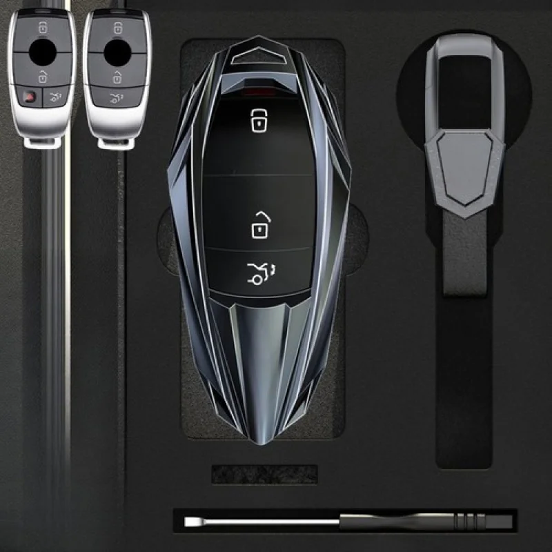 A + سبائك الزنك بولي يوريثان سيليكون مفتاح السيارة فوب غطاء لبنز GLC A B GLB AMG C E S G #5