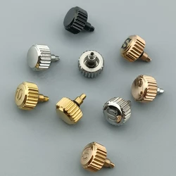 Screw-in Case Replace silver Watch Crown Engraved Signed 'S' fits nh35 nh36 movement