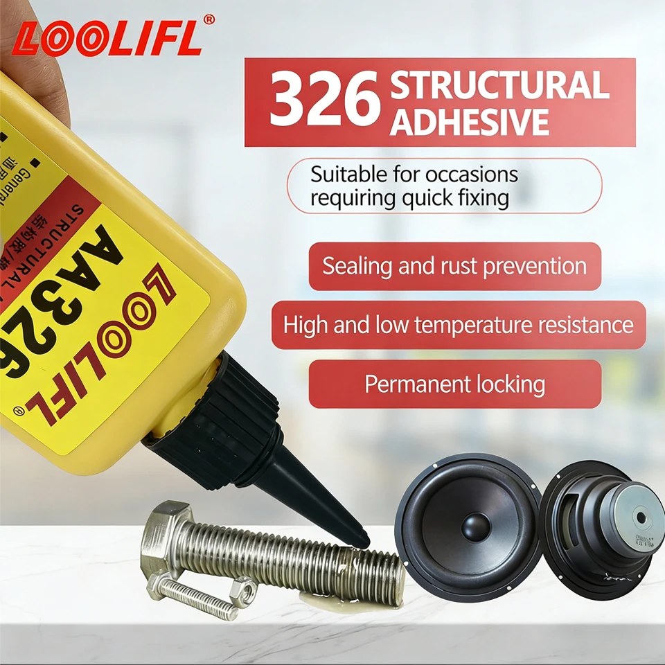 Adhesivo estructural acrílico Loctite AA326, 50ml, soldadura resistente a altas temperaturas para equipo de Audio de Motor de altavoz