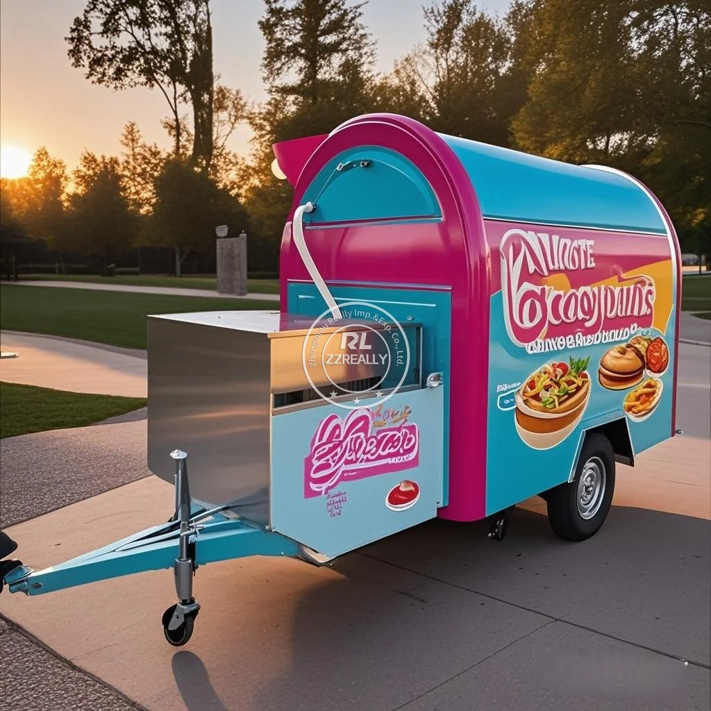 

2025 Stainless Steel Custom Food Trailer Cream Bakery Pizza Small Europe Vintage Snack With Kitchen Food Truck