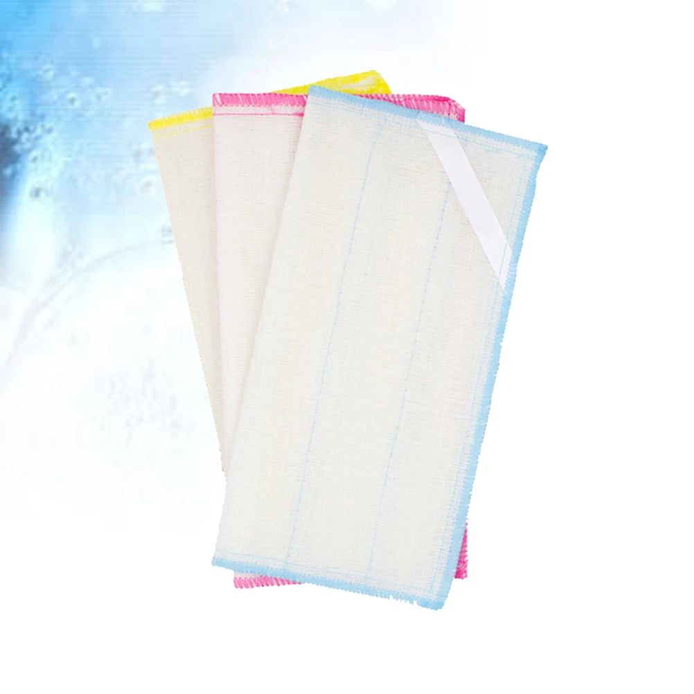 

3 Pcs Absorbent Dishwashing Cloth Drying Towels Kitchen Cleaning Cotton Yarn Mesh Superior Scouring DishesSpoons