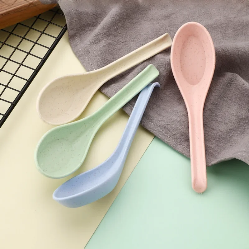 4Pcs Soup Spoon Set Japanese Kitchen Utensil Cooking Tools Creative Dessert Milk Stirring Plastic Tableware Dinner s