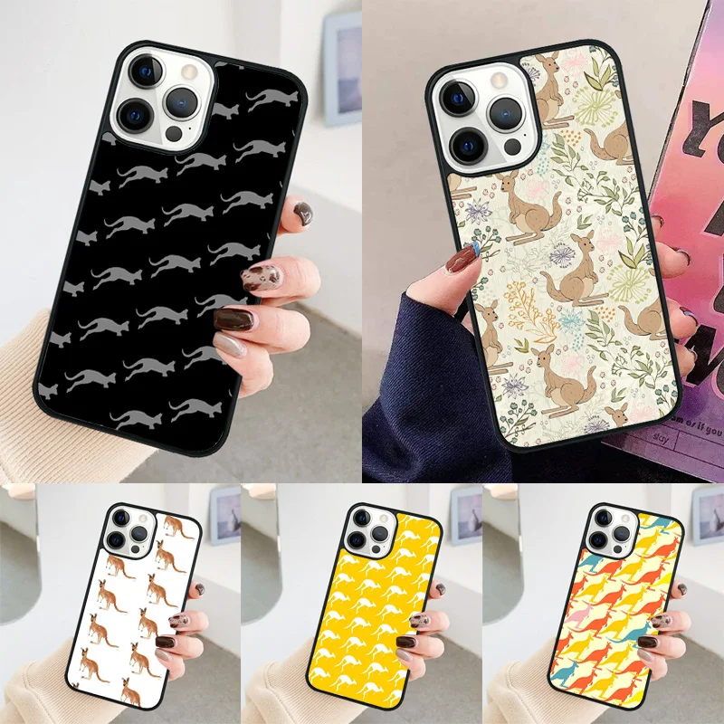 Animal Kangaroo Phone Case For iPhone 14 15 16 13 12 Mini Max Cover For Apple iPhone 11 Pro Max 6 8 7 Plus SE2020 Coque