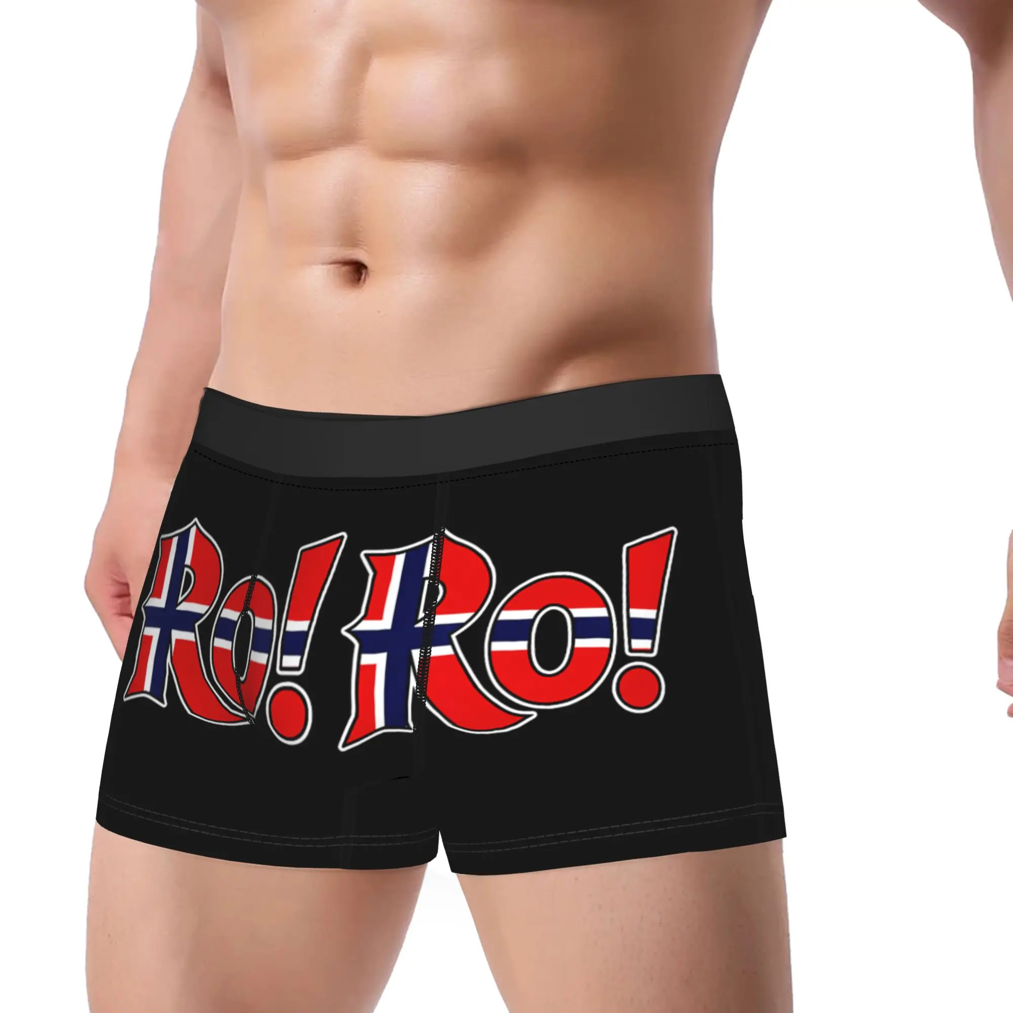 Ro Ro Norway Flag Celebration Saying Norwegian Trunk 3D Pouch Underwear Trenky Print Boxer Brief Male Underpants Large Size