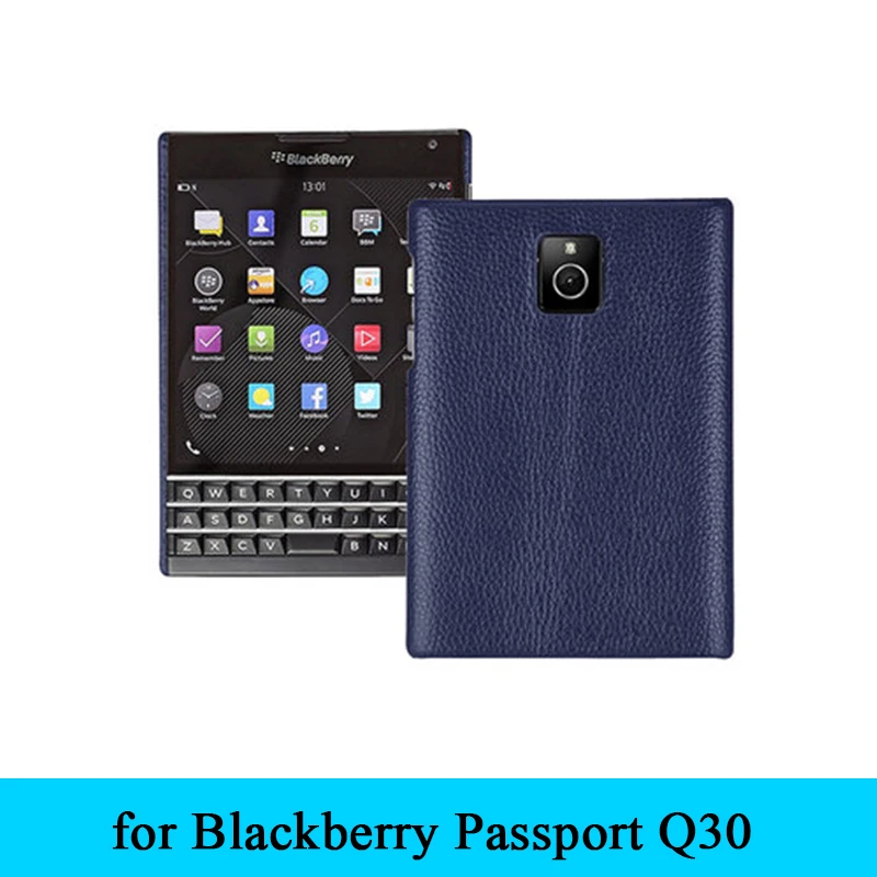 

2017 New Luxury Brand 9 Color Back Phone Protection Skin Cover Genuine Leather Cases for Blackberry Passport Q30 Case Free Ship