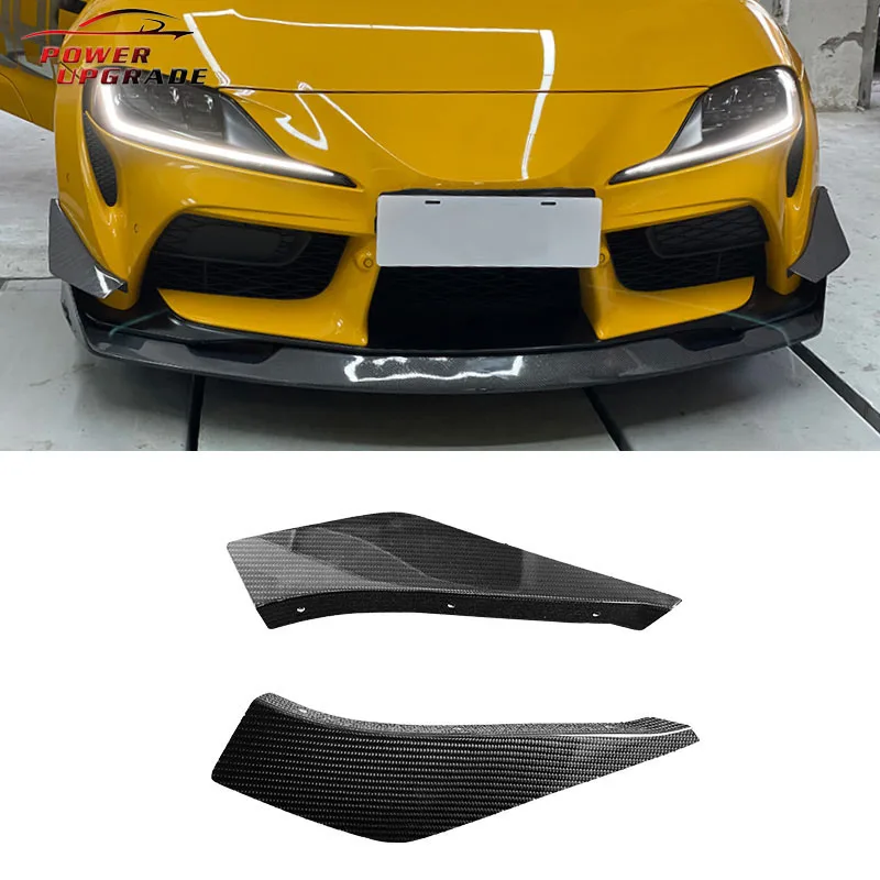 

For Toyoto Supra A90 A91 Mkv Front Bumper Canards Vrs Style Carbon Fiber B48 B58 Mk5 Trim Winglet Side Canards Fin Splitters