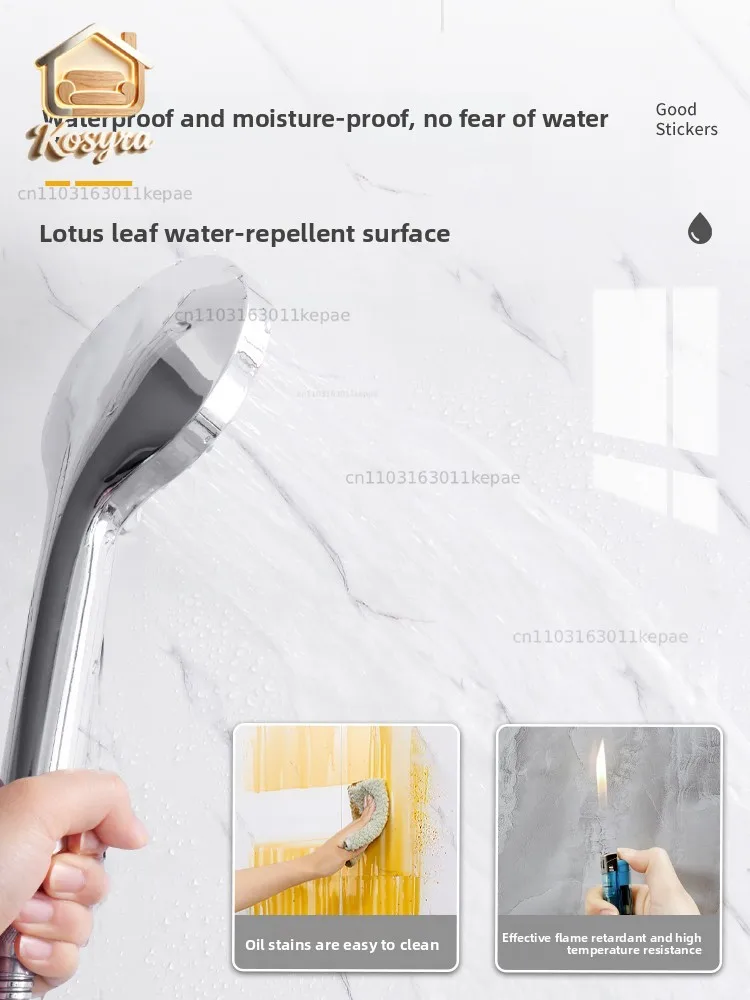 Imitation tile sticker pvc aluminum-plastic panel wall decoration bathroom waterproof and moisture-proof imitation marble wallbo