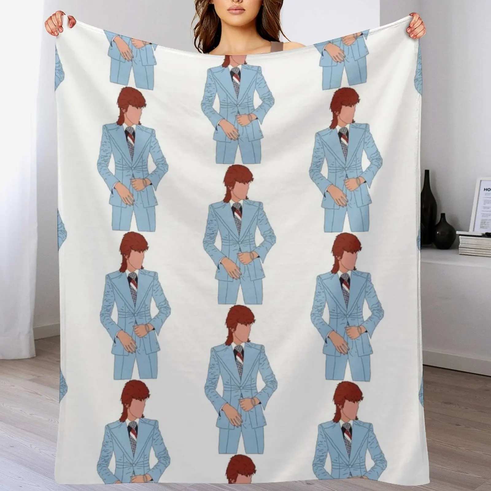 

Bowie Throw Blanket Hairys for winter Tourist Shaggy Blankets