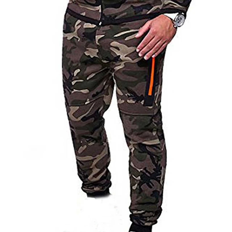 Men\'s Suits Hoodies and Pants Sets Young Men Fashion Camouflage Hooded Coat and Sweatpants Casual Sweatshirts Trousers MY052