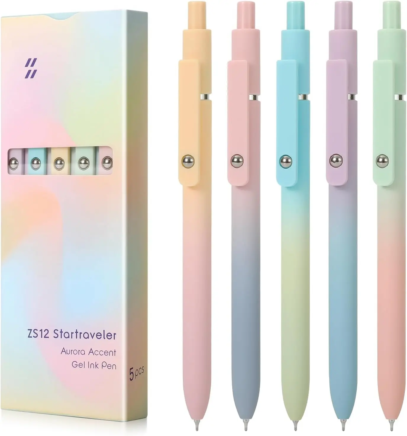 

Набор из 5 гелевых ручек для плавного письма, черные чернила, средний наконечник 0,7 мм, для ведения дневников, офиса и школы — подарки для всех