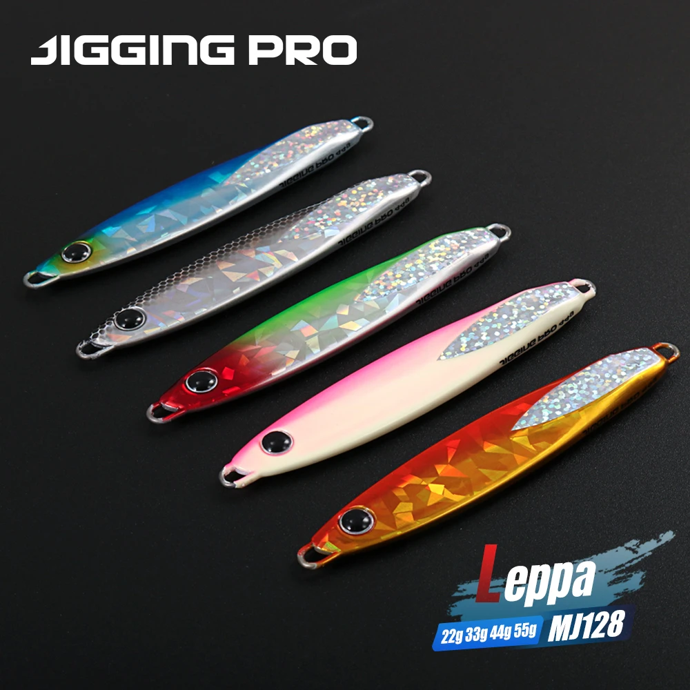 JIGGING PRO Leppa Jig 22 جرام 33 جرام 44 جرام 55 جرام بطيئة الملعب القفز إغراء الشاطئ الصب تهزهز المياه المالحة الصيد إغراء الرفراف العنبر التونة