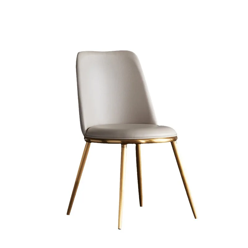 Nordic light luxury and minimalist dining chairs, modern home dining chairs, creative art leather cloth backrests