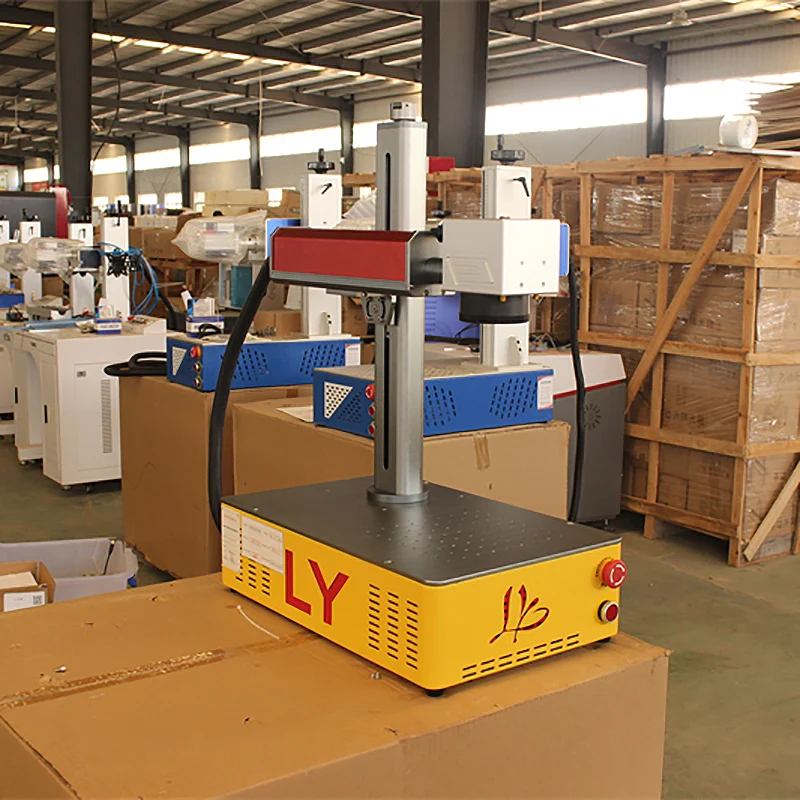 Desktop Fiber Laser Engraving Mini Metal Marking Machine 200W JPT with 4th Axis Drive for Stainless Ceramic Plastic PVC Mark DIY