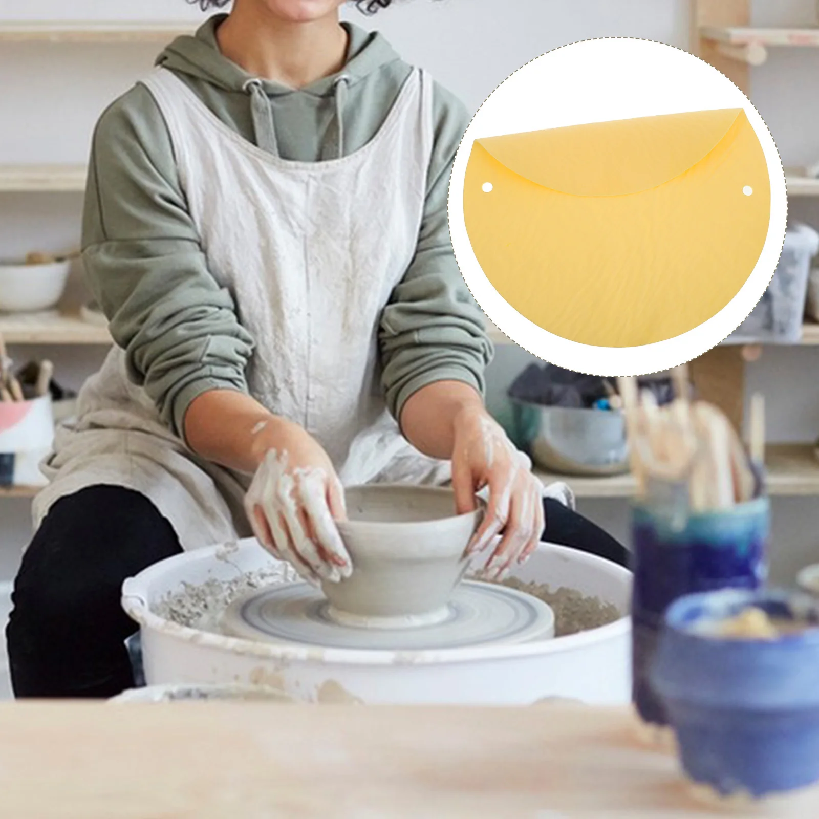 

Round Pottery Clay Absorbent Pad Cloth High Absorbency Pva Stable Throwing Trimming Clay Accessory Pottery Tool