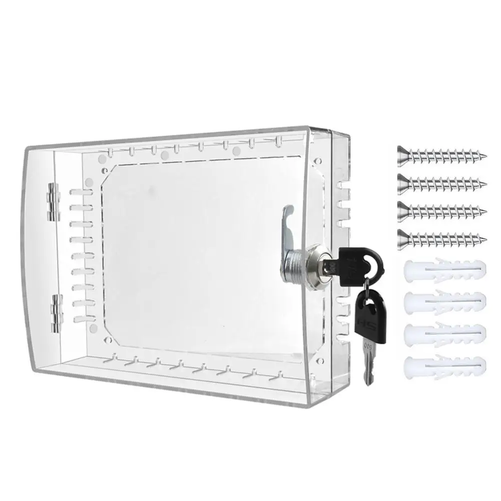 

Transparent Acrylic Thermostat Lock Box with Dual Keys for Enhanced Security and Energy Cost Control in Various Settings