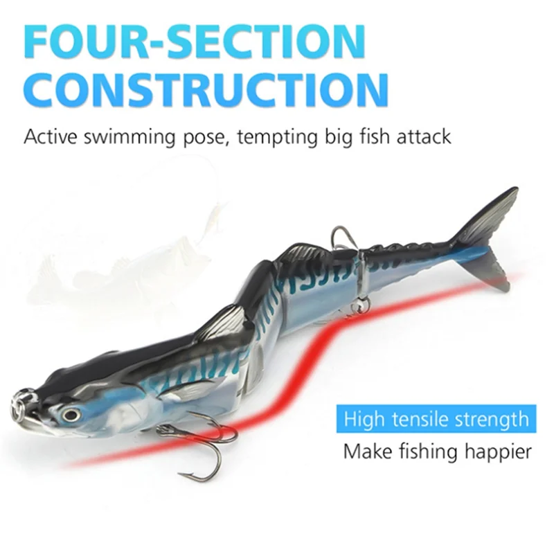 -A90P 4-teiliger Köder, Bionics-Fischköder, langsam sinkender Fischköder, 150 mm/32,5 g, langsam sinkender Schwimmköder