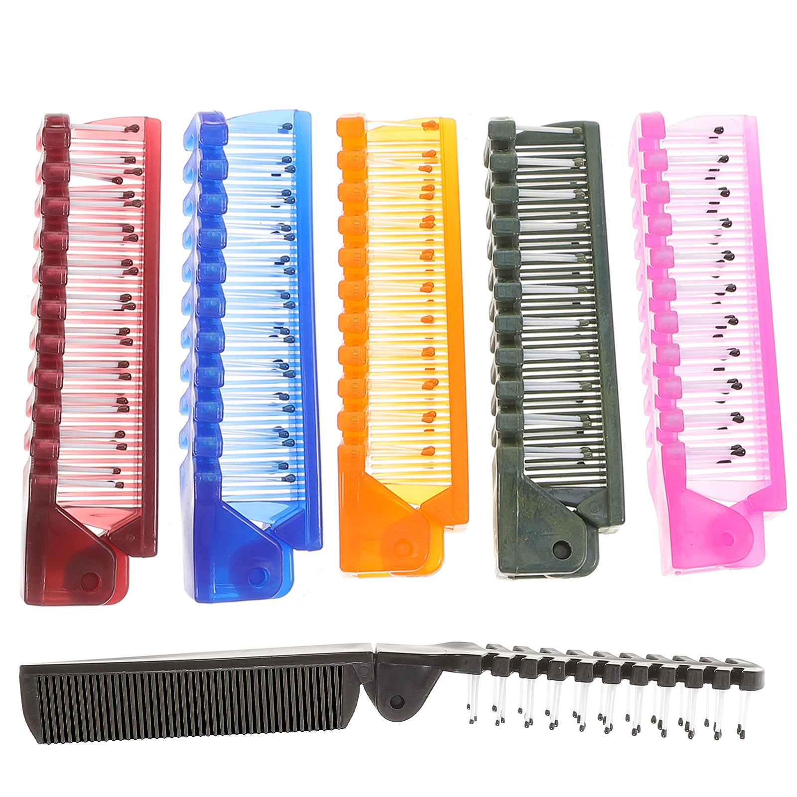 

20Pcs Compact Travel Comb Foldable Design Scratch Resistant Rounded Edges Professional Hair Smoothing Tool for Outdoor Use