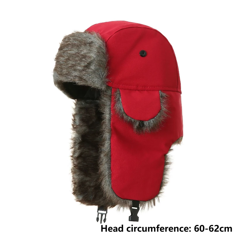 Chapéus de inverno masculinos, chapéus quentes ao ar livre, chapéus de piloto, caçador, à prova de vento, proteção de ouvido e pulôver à prova de frio