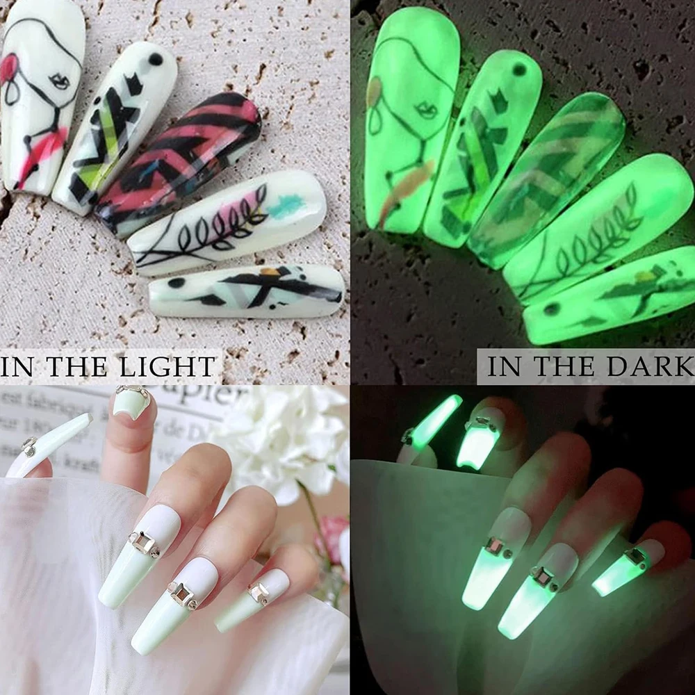 Kodies Gel Glow In The Dark Gel Top Coat Gel Nagellak 15Ml Langdurige Lichtgevende Nagelgel Afwerking Lichtgroene Holle Nagels