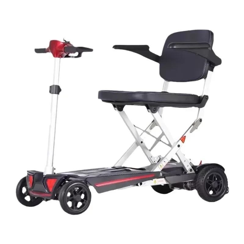 Ultra-light portable folding electric vehicle for the elderly four-wheeler for the elderly scooter battery car