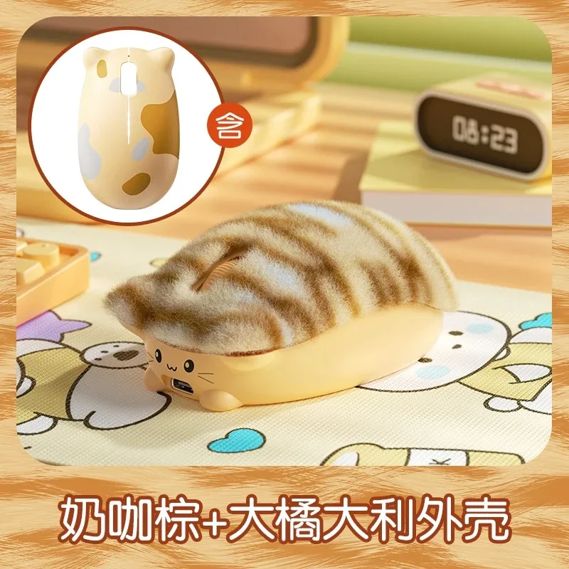 

Беспроводная мышь Inphic Cute Cat 2,4G Bluetooth Оптическая портативная бесшумная мышь Настроить настольный ноутбук для ПК Офисные подарки для девочек