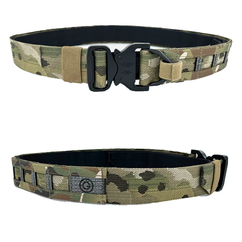 

Tactical 1.75 Inch Belt Airsoft Multicam Molle Battle Belt Combat Gear Hunting Double Layer Quick Release Shooting Belt