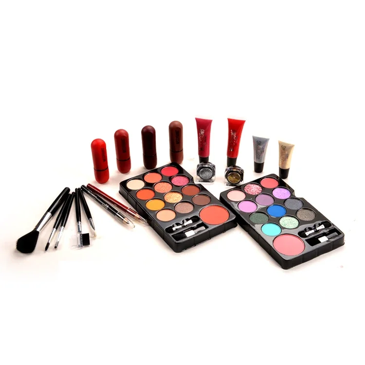 Kerstcadeau Private Label Lady Full Chinese Make-Up Tafelset Met Ijdelheid Tas Cadeauset Make-Up Set Cosmetisch Compleet