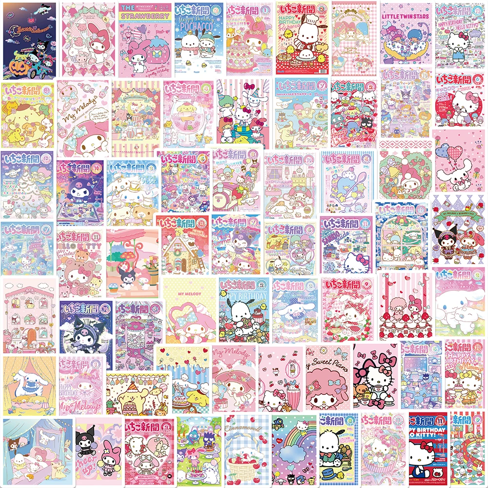 10/25/65pcs Cartoon Kuromi  My Melody Poster Stikers Skateboard Guitar Laptop Bicycle Kids Waterproof Stikers Toys