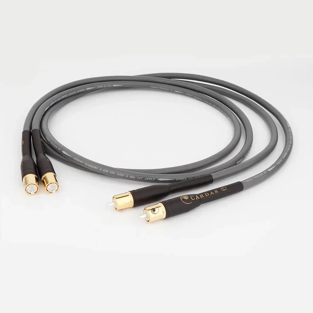 Paire de câbles Audio RCA TWINLNK IIC, ligne de Signal Audiophile OFC en cuivre sans oxygène avec prise RCA plaquée or originale, une paire