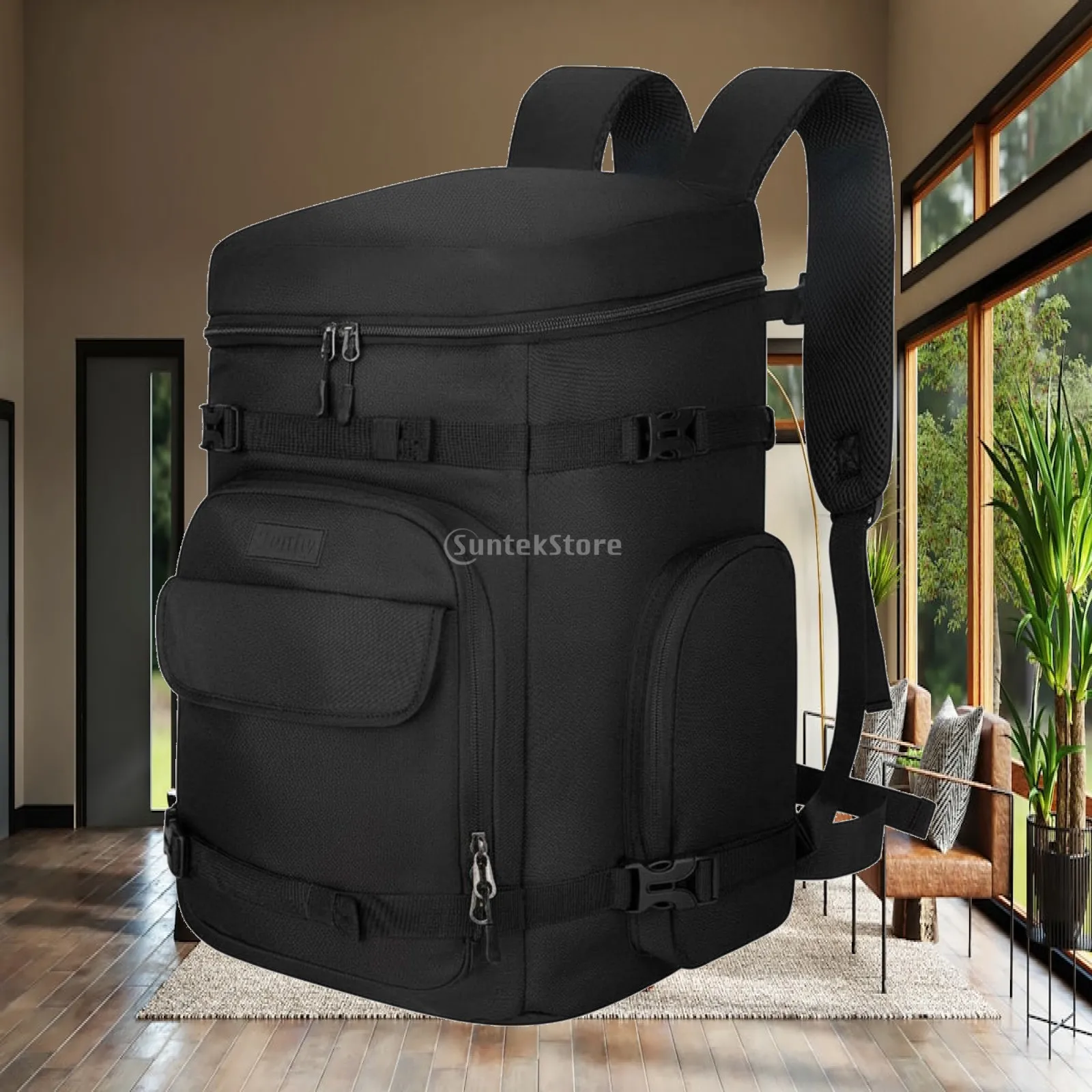 Ski Boot Backpack Waterproof Ski and Snowboard Gear Backpack Multiple Compartments Skiing Travel Luggage for Skiers,