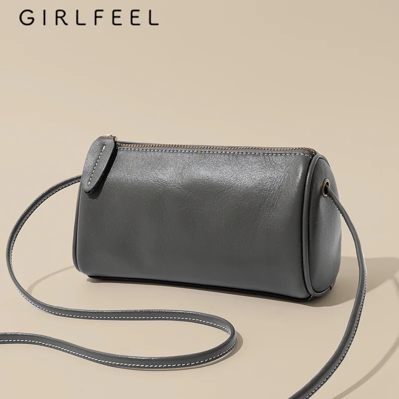 

Genuine Leather Bag Women Spring Summer Crossbody Bag High Grade Textured Niche Pillow Mini Bag Shoulder Bags 5.