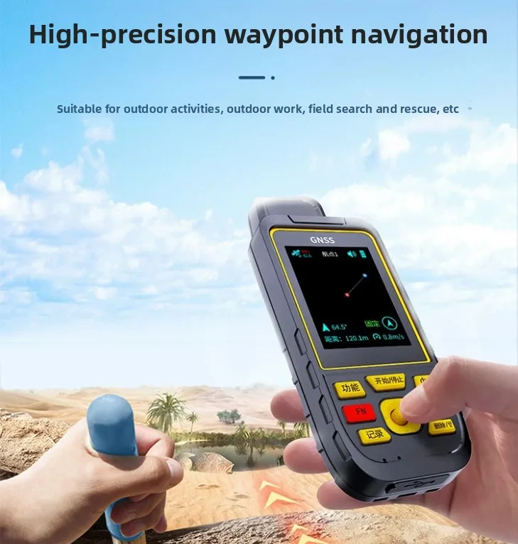 High-precision handheld GPS longitude and latitude locator, centimeter-level satellite navigator, coordinate altitude