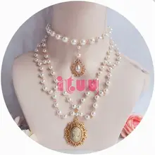 Vintage Rococo Wedding Lolita Necklace with Pearls #4