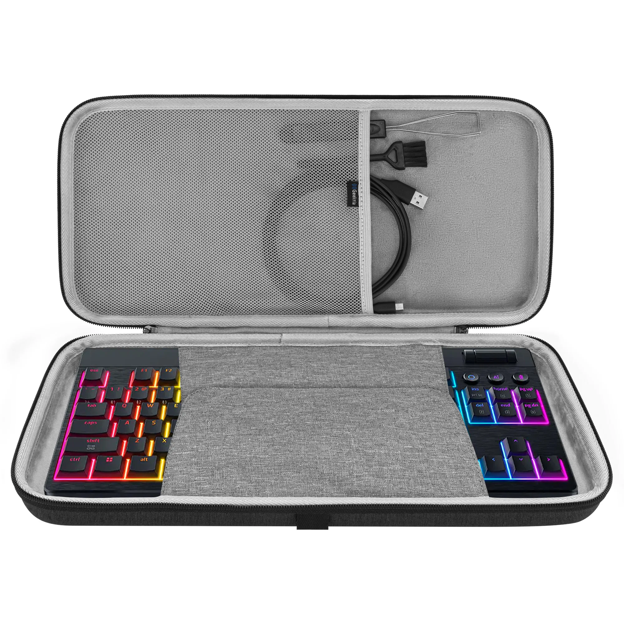 Geekria Low Profile TKL Keyboard Case, Compatible with Razer BlackWidow V4 Low Profile TKL, Redragon K621