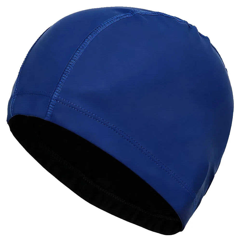 Czepek kąpielowy z tkaniny PU Mężczyźni Kobiety Wodoodporny kapelusz kąpielowy Sporty wodne Chroni uszy Długie włosy Czepki kąpielowe Plus Size dla dorosłych