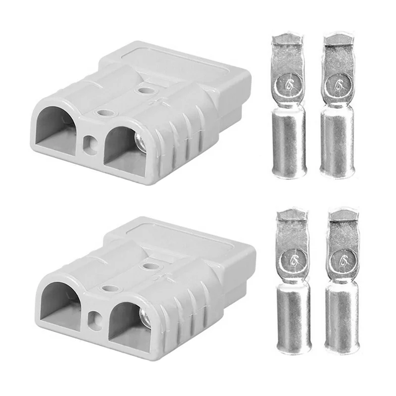 

ABUH-60Pcs For Anderson Style Plug Connectors DC Power Tool 50A 12-24V 6AWG Double Pole With Copper Contact Power Connectors