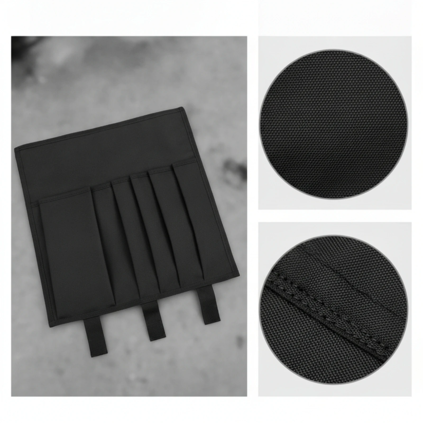 Replacement Cloth Pocket Black Textile Replacement Liner Bag Easy to Install Portable for Campers, Camping, Fishing