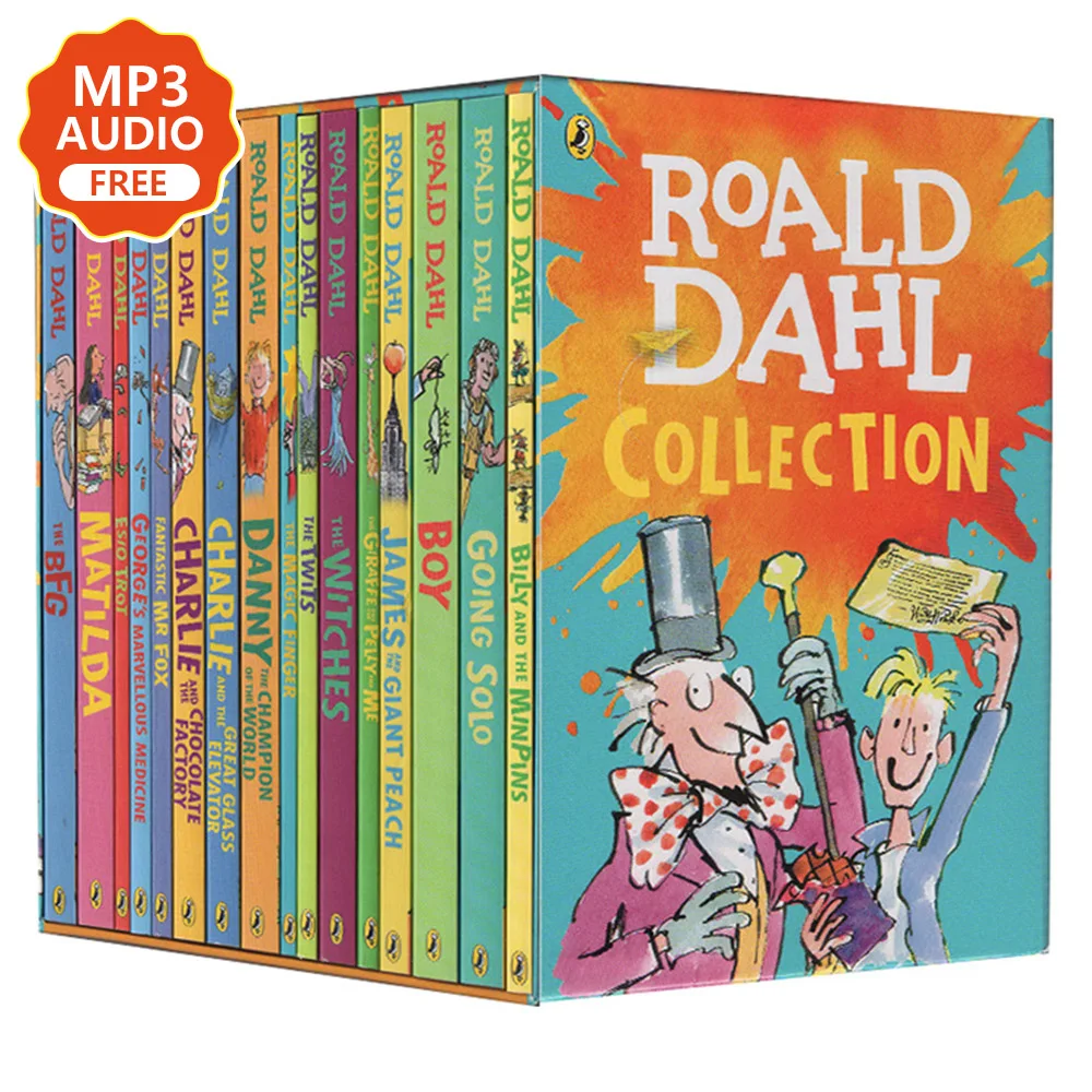 

16 Books/set Roald Dahl Collection Children's Literature English Picture Novel Story Book Set Early Educaction Reading for Kids