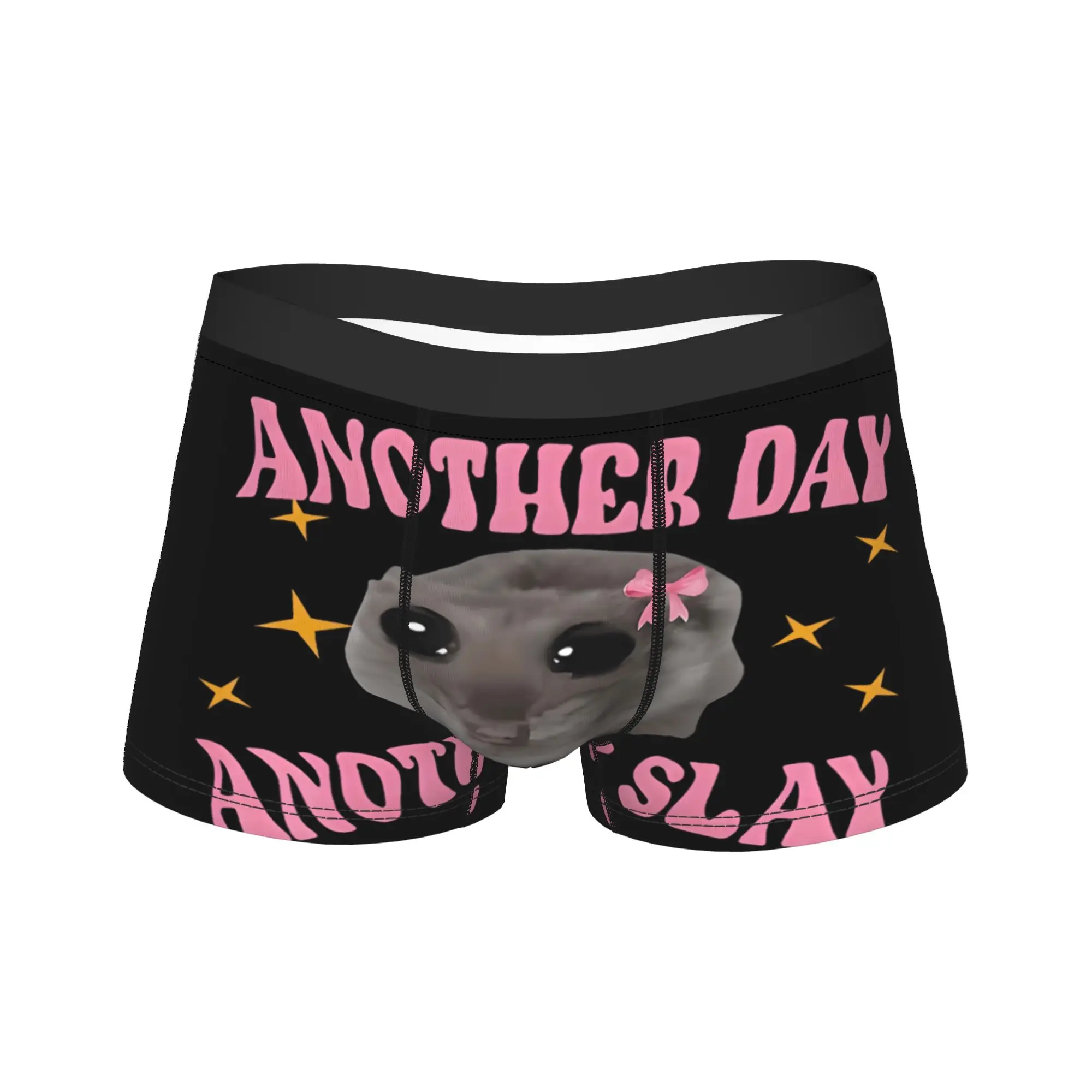 Hamster Another Day Another Slay Underwear  Man Underpants Pattern Breathable Boxershorts High Quality Boxer Brief Big Size