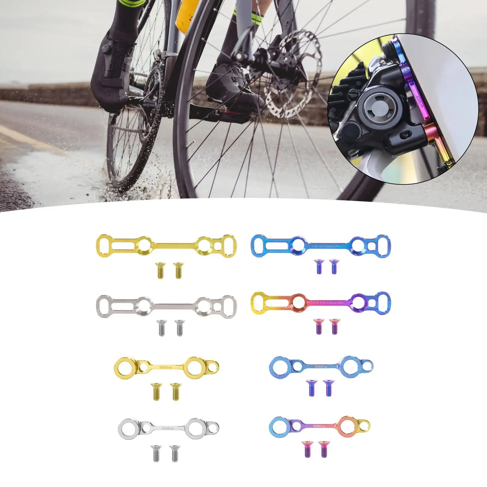 

Road Bike Disc Brake Adapter with Screws Holder Replaces Converter Mounting Bracket for Road Bicycle 160mm Rotor Outdoor Garage