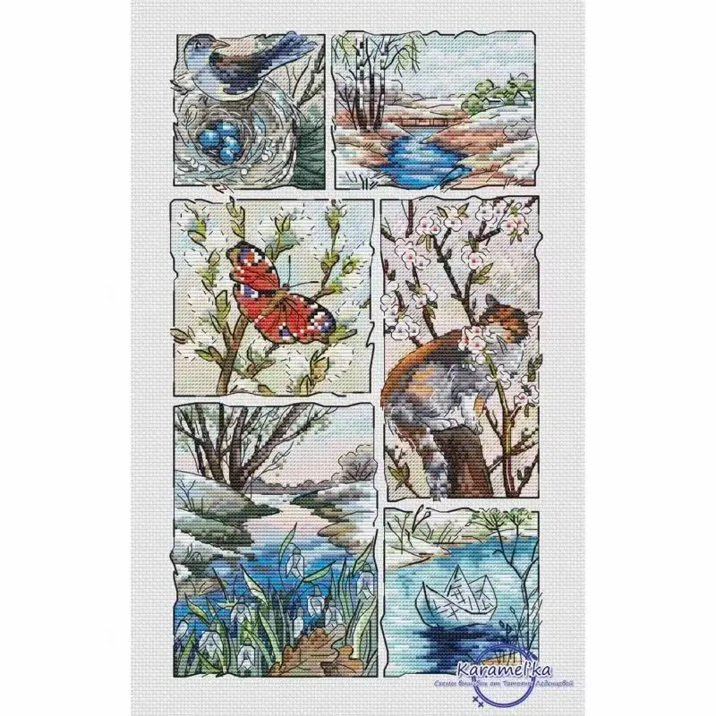 16004A Cross Stitch ONLY FLOSS NO FABRIC NOT Cross-stitch Kit Embroidery Needlework WITHOUT Fabric Homfun Painting Crossing