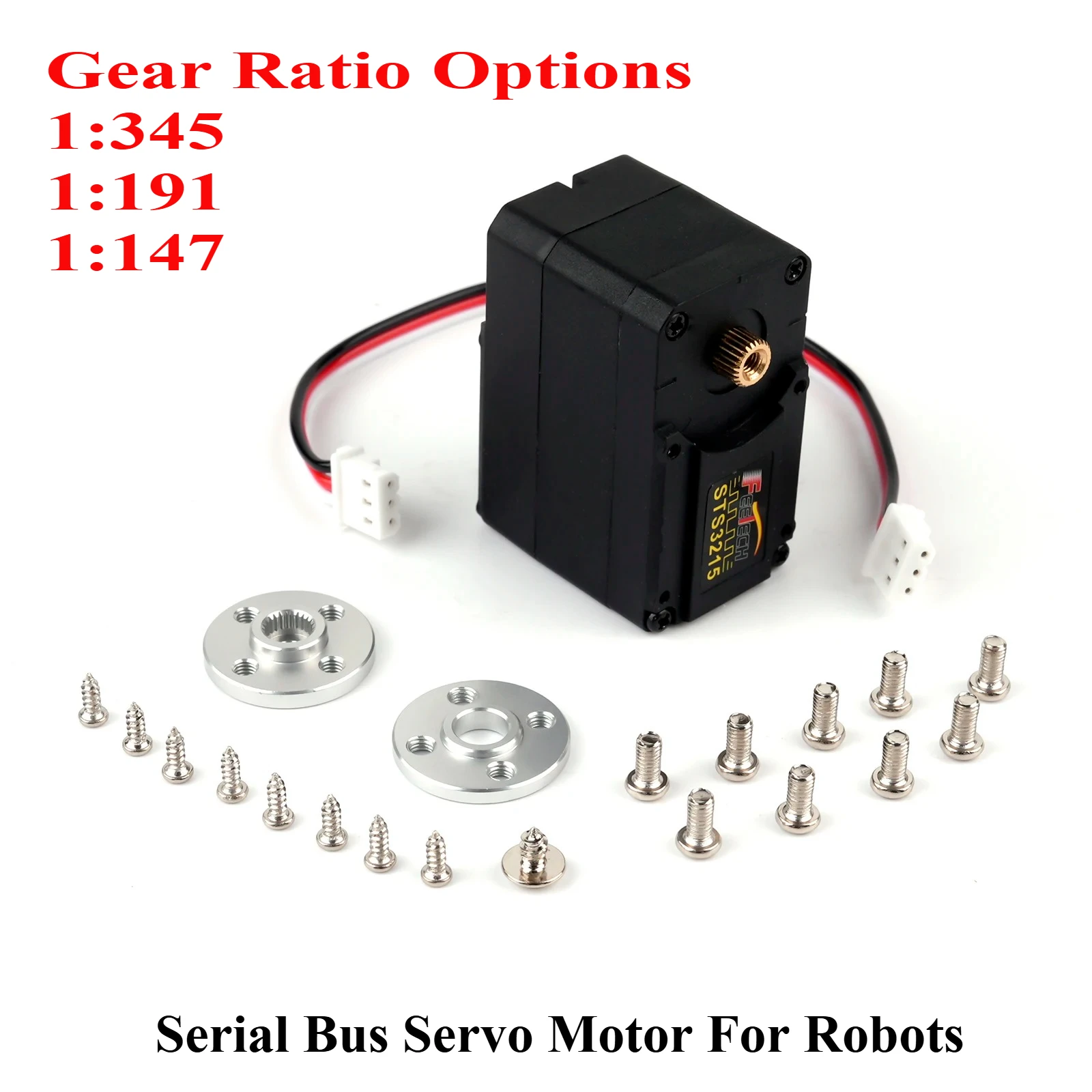 ST-3215 360° Serial Bus Servo 7.4V 19KG w/ Mag Encoder, 1/345 1/191 1/147 Gear. For Robot Arm, SO-ARM100 & URT1 Compatible.